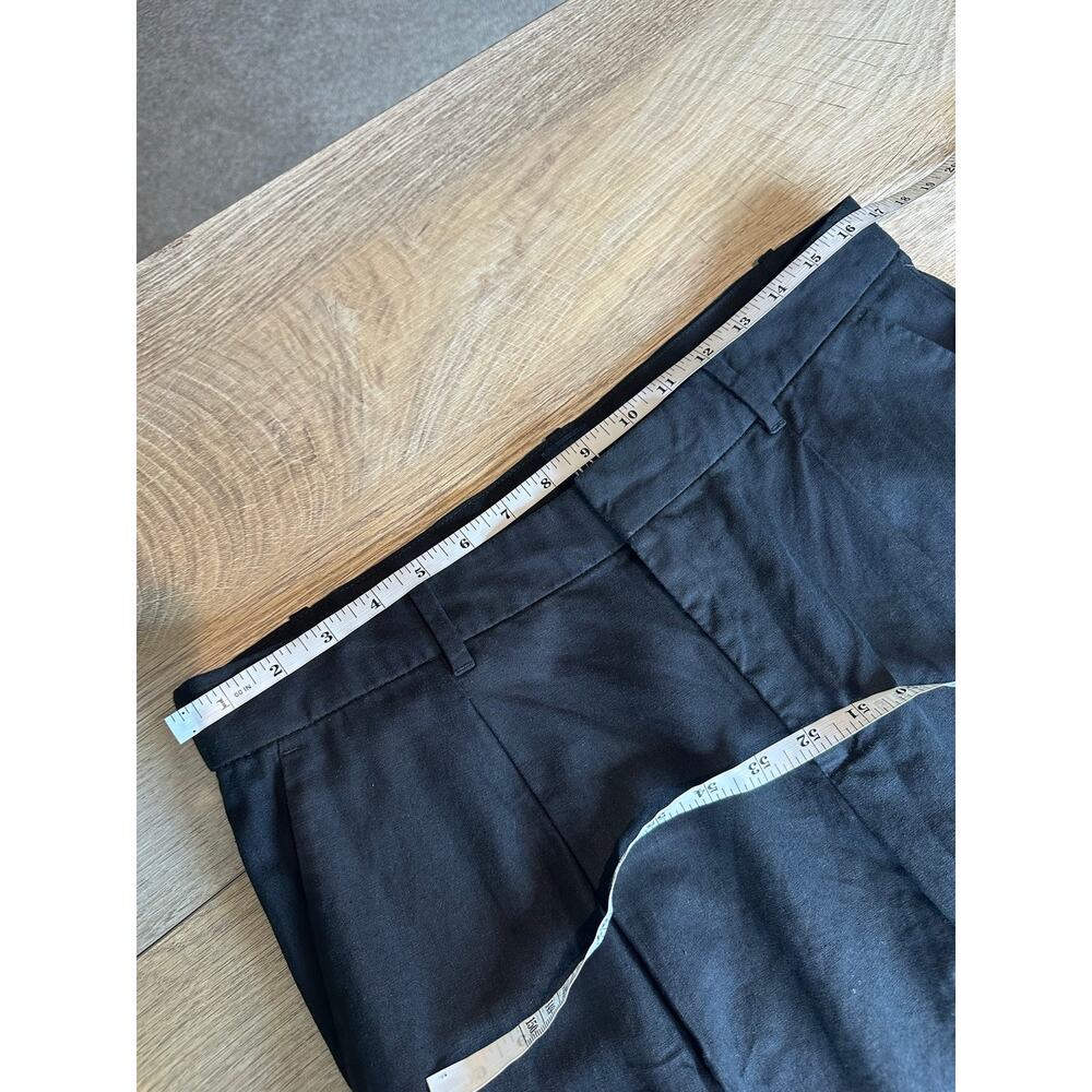 Gap 365 TALL Low Rise Linen Blend Trousers Pants Black 10 713962 NEW - Picture 10 of 12